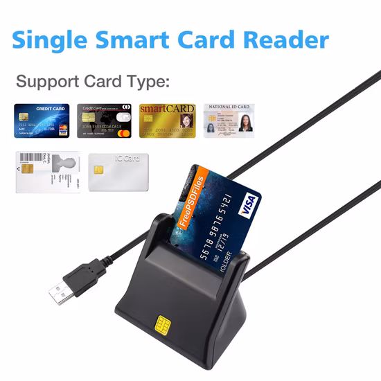 2.0 EMV USB Common Access Leitor de cartão inteligente com suporte para leitor de cartão ATM/IC/ID (DCR31)